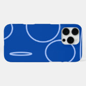 青いiPhone / iPadケースの面白い円とループ iPhoneケース (裏面横)