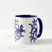 青いJ. Mug マグカップ (正面右)