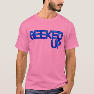 青いjerkinの急な動きのダンスの人の上のGEEKED女の子 Tシャツ