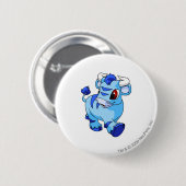 青いKau 缶バッジ (正面&裏面)