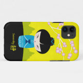青いkokeshi -平静 Case-Mate iPhoneケース (裏面(横))