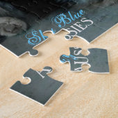 青いMerleのオーストラリア人のパズル ジグソーパズル (側面)