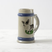 青いmerle、コーギーのカーディガン ビールジョッキ (正面右)