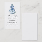 青いMingのつぼのインテリア・デザイナーの名刺 名刺 (正面/裏面)