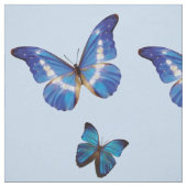 青いMorphoの蝶生地 ファブリック (見本)