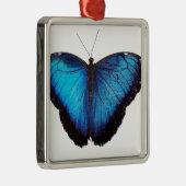 青いMorpho Butterflie メタルオーナメント (右)