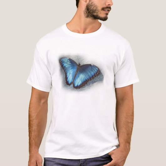 青いMorpho Tシャツ (正面)