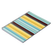 青いnブラウンのストライプなノートジャーナル ノートブック (左側)