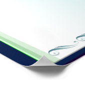 青いn白いシャムの戦闘魚のポスター ポスター (角)