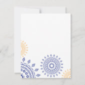 青いNamkaran及び招待状を示している黄色いベビー 招待状 (裏面)