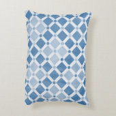 青いNantucketのクジラの旗の枕 アクセントクッション (裏面(縦))