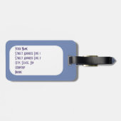 青いNarwhalsのパーソナライズな荷物のラベル ラゲッジタグ (裏面横)