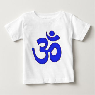 青いomの、信念sanskrit、オウムヨガ、タントラ教 ベビーTシャツ