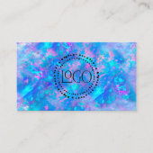 青いopalテクスチャの背景 名刺 (正面)