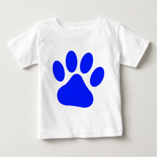 青いPawprint ベビーTシャツ