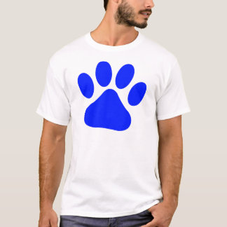 青いPawprint Tシャツ
