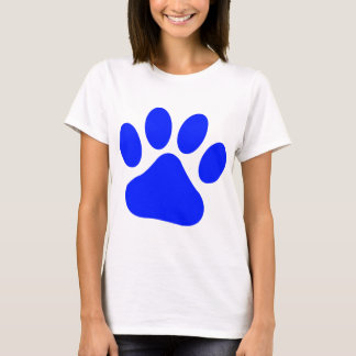 青いPawprint Tシャツ