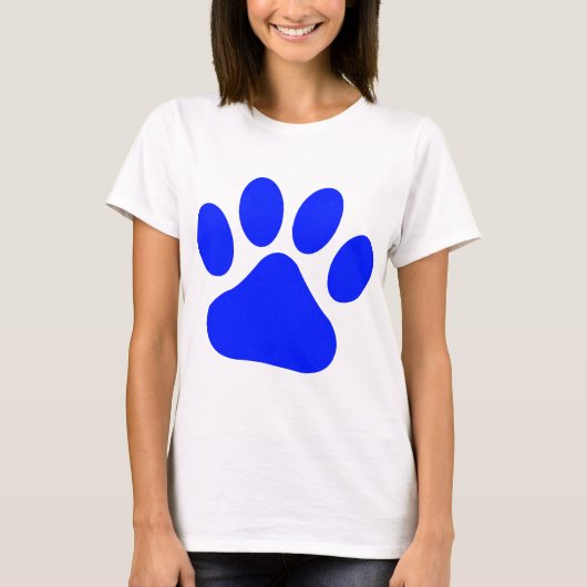 青いPawprint Tシャツ (正面)