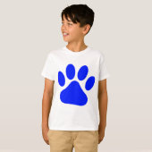 青いPawprint Tシャツ (正面フル)
