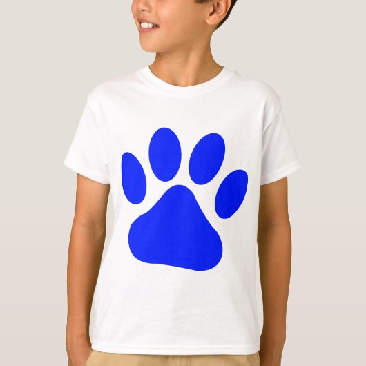 青いPawprint Tシャツ (正面)