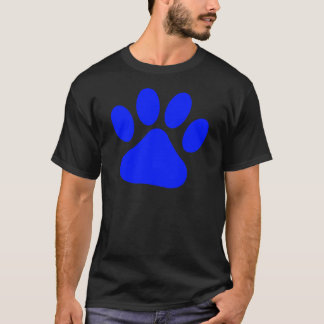 青いPawprint Tシャツ
