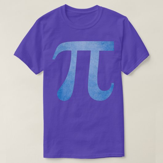 青いPi記号 Tシャツ (デザイン正面)