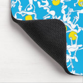 青いPilatesのたくさんのマウスマット マウスパッド (コーナー)