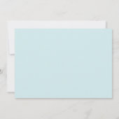 青いPinstripes写真ベビー誕生のお知らせ 案内状 (裏面)