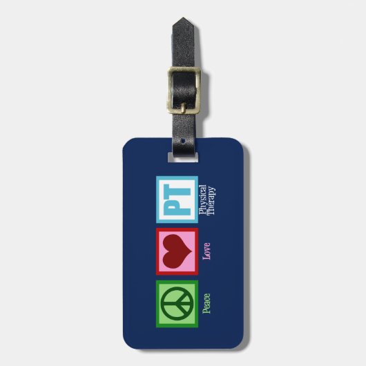 青いPT ラゲッジタグ (正面縦)