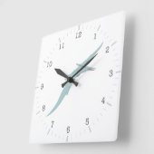 青いPterodactylの恐竜4 スクエア壁時計 (傾斜)