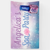 青いPurple|及びSparks|のマニキュアのスパ 横断幕 (縦)