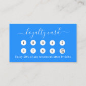 青いqrコード王室ののビジネスロゴ ロイヤリティカード (正面)