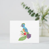 青いQuetzal ポストカード (スタンド正面)