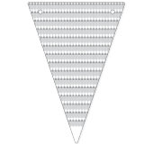 青いSの下の雪に覆われた澄ん山脈 バンティングフラッグ (第2の旗)