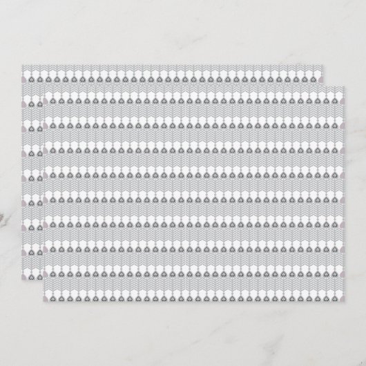 青いSの下の雪に覆われた澄ん山脈 招待状 (正面/裏面)