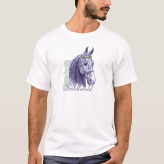 青いSaddlebredの頭部の勉強 Tシャツ