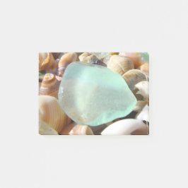 青いSeaglassのポスト・イットの海ガラスの貝 ポストイット