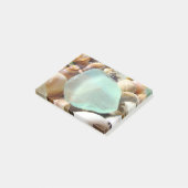 青いSeaglassのポスト・イットの海ガラスの貝 ポストイット (アングル)