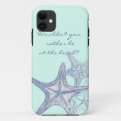 青いseastar iphoneの箱 Case-Mate iPhoneケース (裏面)