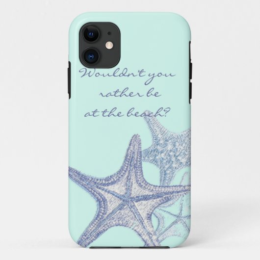 青いseastar iphoneの箱 Case-Mate iPhoneケース (裏面)