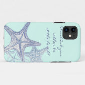 青いseastar iphoneの箱 Case-Mate iPhoneケース (裏面(横))