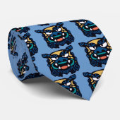 青いShisa ネクタイ (ロール)