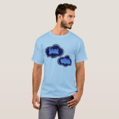 青いSkies_clouds Tシャツ (正面フル)