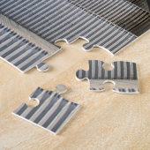 青いsky.JPGの金属のエスカレーターのアウトドア ジグソーパズル (側面)