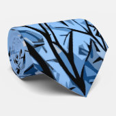 青いSnowyの枝タイ ネクタイ (ロール)