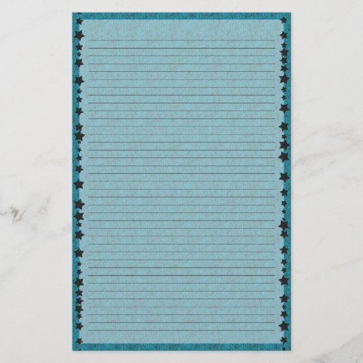 青いSpiderwebによって並べられる文房具 便箋 (正面)