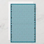 青いSpiderwebによって並べられる文房具 便箋 (正面/裏面)