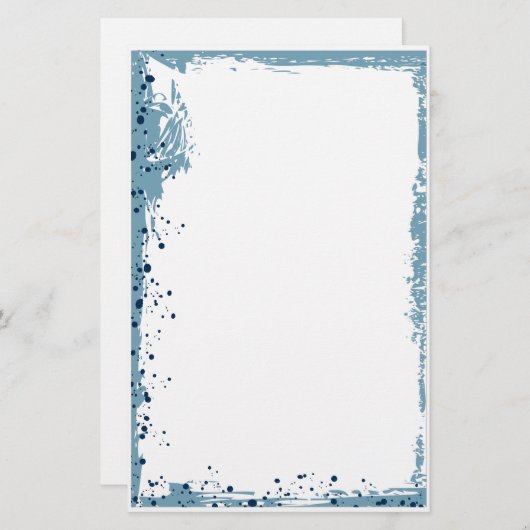 青いsplat 便箋 (正面/裏面)