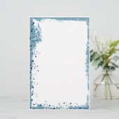 青いsplat 便箋 (スタンド正面)