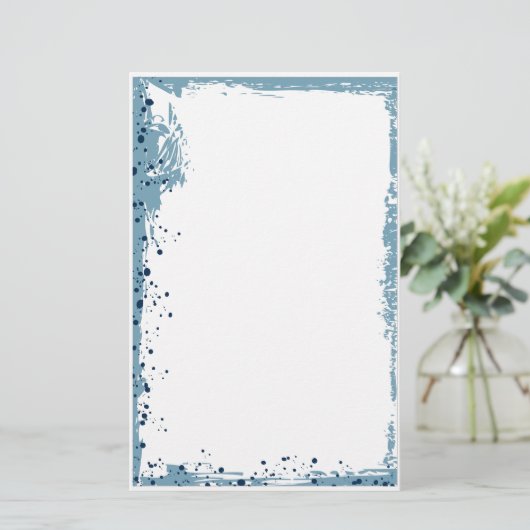 青いsplat 便箋 (スタンド正面)